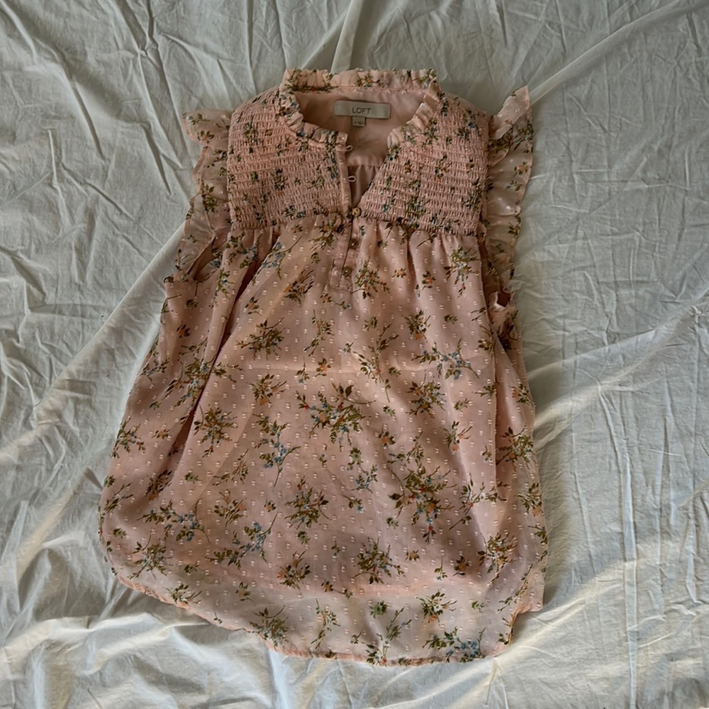 loft pink blouse